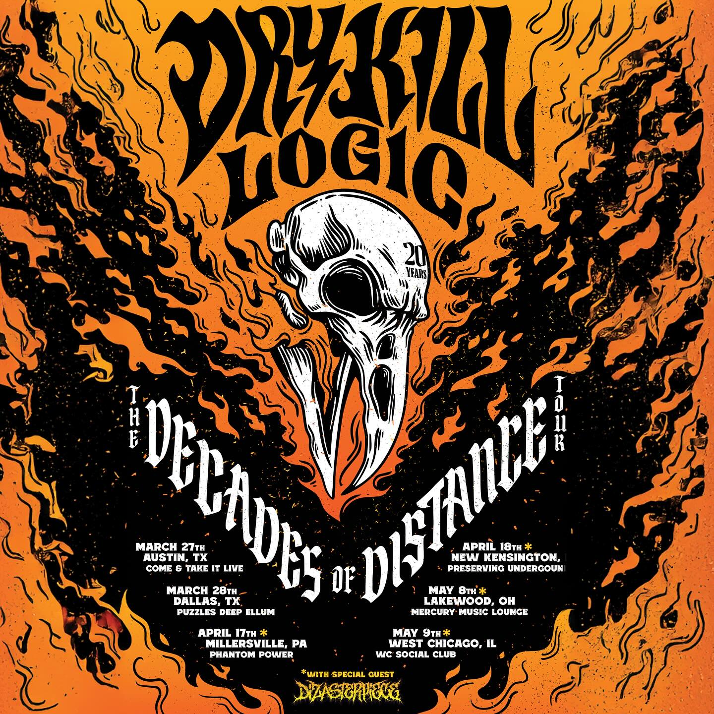 Dry Kill Logic Decades Of Distance Tour Poster 2026